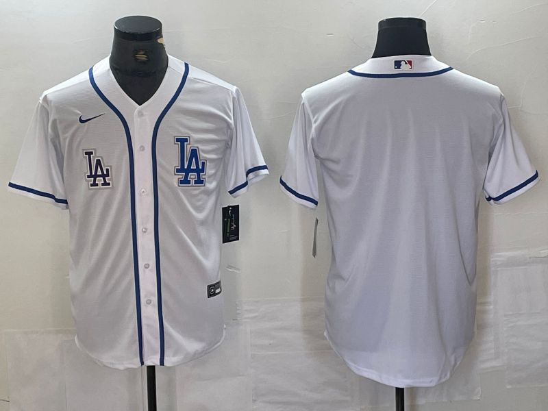 Men Los Angeles Dodgers Blank White Second generation joint name Nike 2024 MLB Jersey style 2